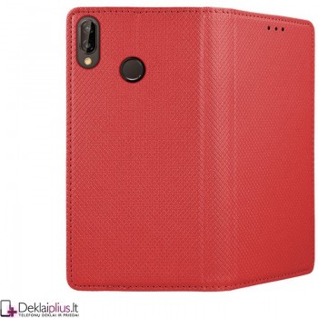 Telone atverčiamas dėklas - raudonas (Huawei P20 Lite)